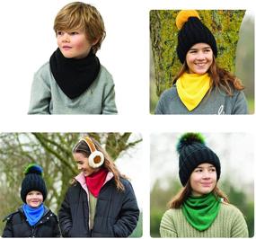 img 1 attached to 🧣 Kids Boys Girls Warm Fleece Scarf/Snood Bandana Style. Soft &amp; Cozy. Suitable for Kids, Teens, and Young Adults. Expanded Color Selection.