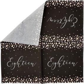 img 3 attached to 🌹 Rose Gold Polka Dot 18th Birthday Napkins (6.5 x 6.5 In, Black, Pack of 100)