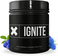 💪 xwerks ignite blue razz pre-workout powder - premium natural keto pre-workout supplement for enhanced energy - gluten free endurance boost for women and men - 150 mg caffeine - 30 servings logo