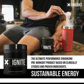 img 1 attached to 💪 Xwerks Ignite Blue Razz Pre-Workout Powder - Premium Natural Keto Pre-Workout Supplement for Enhanced Energy - Gluten Free Endurance Boost for Women and Men - 150 mg Caffeine - 30 Servings