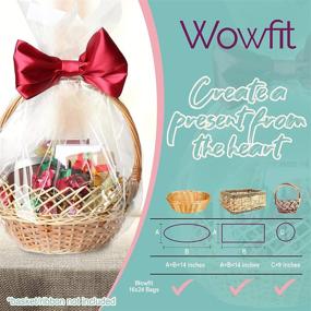 img 3 attached to Wowfit Clear Cellophane Bags 10 CT – 16x24 Inches Perfect for Gifts, Wine Bottles, Bridal/Baby Showers and More (1.2 Mil, Flat, No Gusset, Ribbon NOT Included)