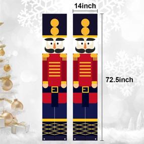 img 3 attached to 🎅 BigOtters Nutcracker Christmas Decorations, Life Size Soldier Model Nutcracker Porch Sign, Nutcracker Banners for Front Door, Porch, Garden, Kids Party & Christmas Party Decoration