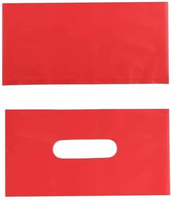 img 1 attached to 🛍️ Tebery 100 Pack Plastic Goody Bags: Vibrant Assorted Colors, Extra Thick - Perfect for Party Favors, 11-3/4" x 7-7/8