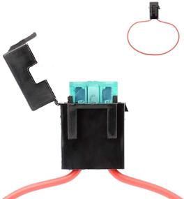 img 2 attached to 🚗 HUIQIAODS 16 Gauge ATC/ATO Fuse Holder 2 Pack 30 Amp Inline Blade Fuse Holder - Standard Plug Socket for Automotive Applications