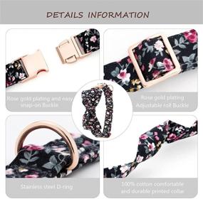 img 1 attached to 🐶 Floral-patterned Dog Collar for Female Pups: Adjustable, Cute & Adorned with Detachable Flower Decoration!