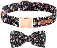 🐶 floral-patterned dog collar for female pups: adjustable, cute & adorned with detachable flower decoration! logo