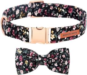 img 4 attached to 🐶 Floral-patterned Dog Collar for Female Pups: Adjustable, Cute & Adorned with Detachable Flower Decoration!