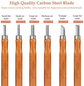 img 2 attached to 🪵 Wood Carving Tools Set: Complete Wood Carving Hand Tools Kit with Hook Carving Knife, Precision Whittling Knife, Detail Wood Carving Knife, and 6pcs SK2 Carbon Steel Wood Carving Knives - Ideal for Spoon, Bowl & General Woodwork