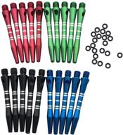 🎯 highly durable aluminum short darts shafts - 43mm length (20/30/40pcs) with o'ring fitting логотип