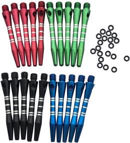 img 3 attached to 🎯 Highly Durable Aluminum Short Darts Shafts - 43mm Length (20/30/40pcs) with O'ring Fitting