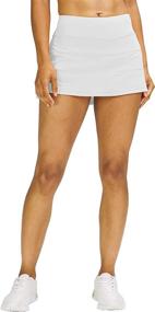 img 4 attached to 🏃 Stylish and Functional: MEIVSO Women's Pleated Workout Tennis Skirts with Pockets - Perfect Activewear Sports Skort with Built-in Shorts