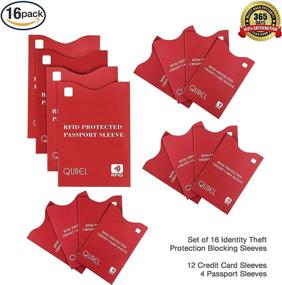 img 1 attached to RFID Blocking Sleeves (Set Of 16: 12 Credit Card Protectors &Amp