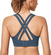 yvette plus size sports bras: criss cross back, high impact, sexy running bra logo