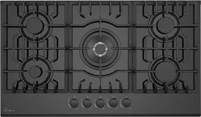img 3 attached to 🔥 Empava 36 Inch Gas Cooktop Convertible to Natural Gas or LPG with 5 Italy Sabaf Sealed Burners and Tempered Glass, in Sleek Black