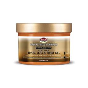 img 4 attached to 🌿 African Pride Black Castor Miracle Extra Hold Braid Twist Gel - Frizz Control, Edge Tamer, No Parabens, Sulfate-Free, Mineral Oil-Free, Petrolatum-Free, Enriched with Black Castor & Coconut Oil, 8 oz