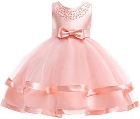 img 4 attached to 👗 Stunning COMISARA 6M-9T Kids Pageant Flower Girl Dress: Perfect for Parties, Weddings, and Formal Events