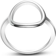 wff stainless steel open circle karma statement promise ring: elevate your style with symbolic elegance logo