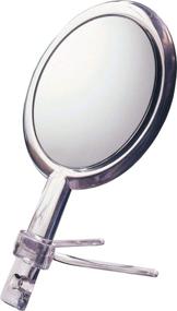img 1 attached to 🔍 Floxite L/d Handheld 2-sided Mirror with Stand - 15x Plus 1x Magnification