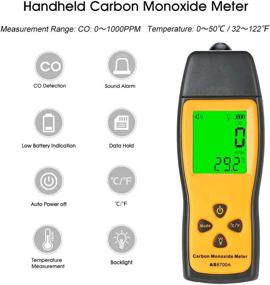 img 1 attached to High-Precision Handheld Carbon Monoxide Meter | Portable CO Detector | CO Gas Leak Detector and Monitor Tester (1000ppm)