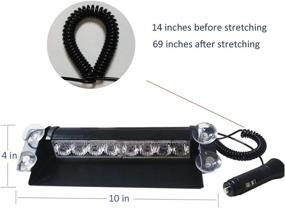 img 3 attached to Strobelight Bar Intensity Windshield Retractable Lights & Lighting Accessories
