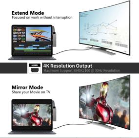 img 2 attached to 🔌 6-in-1 USB C Hub for iPad Pro 11/12.9" 2021 2020 2018 and iPad Air 4 - Adapter with 4K HDMI, 3.5mm Headphone Jack, 2 USB3.0 Ports, USB C PD Charging & Data, and USB C Earphone Jack