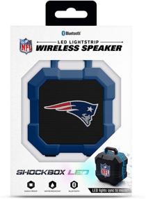 img 3 attached to Незабываемый звуковой опыт: Беспроводный Bluetooth-динамик LED Shockbox NFL New England Patriots в корпусном цвете команды.
