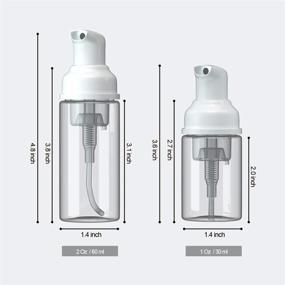 img 3 attached to 🧴 Compact Foam Pump Bottles - 24 Pcs 1oz/30ml Travel Size, Refillable Plastic Soap Dispensers for Hand Sanitizer, Shampoo & Lotion