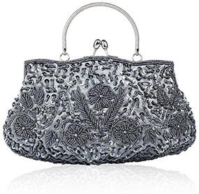 img 1 attached to EROUGE Beaded Sequin Design Evening Women's Handbags & Wallets for Clutches & Evening Bags