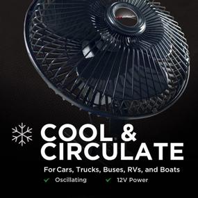 img 2 attached to 🌬️ 12V Schumacher Oscillating Fan - Ideal for Cars, Trucks, Buses, RVs, and Boats