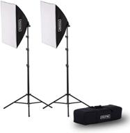 fovitec 2-light fluorescent studio lighting kit, 20x28 quick setup softboxes, 650w 🎥 continuous light and stands for portraits, product photography, vlogging, video conferencing, and live streaming logo