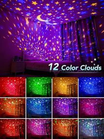 img 3 attached to 🔦 One Fire Night Lights: 360 Rotating Bluetooth Music Projector for Kids Room