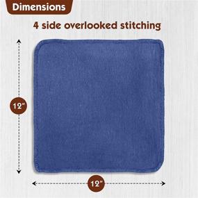 img 3 attached to High-Quality 100% Cotton Auto-Mechanic Shop Towels - 100 Pack [14x14] inches | Ideal for Garages, Auto Body Shops, and Bar Mops