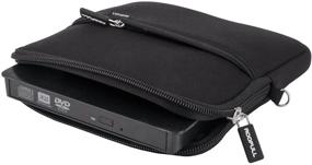 img 1 attached to 📦 Black Protective Carrying Sleeve Case Bag for ROOFULL External USB DVD Blu-ray Hard Drive - Compatible with Apple Superdrive, Magic Trackpad, Samsung/ASUS/Dell/LG External DVD Drive