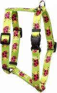 roman style dog harness - lovely ladybugs design by yellow dog logo