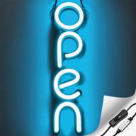 💡 vertical led neon open sign light with on & retail store fixtures & equipment - perfect for business flashing logo