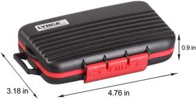 img 3 attached to 📸 Коробка для хранения карт памяти LYNCA: Профессиональный водостойкий антиударный чехол для 8 SD-карт, 4 CF-карт и 12 Micro SD/TF-карт - Компактная защита карт для камеры (Чёрный)