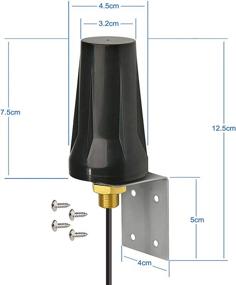 img 2 attached to Bingfu 4G LTE Outdoor Wall Mount Waterproof Antenna - SMA Male Antenna for Improved Connectivity with Verizon, AT&T, T-Mobile, Sprint 4G LTE Router, Gateway, Modem and Cellular Trail Camera