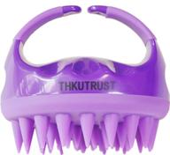 thkutrust pet brush: grooming, shedding, bathing, and massage – non-toxic, easy to clean, round-shaped (purple) логотип