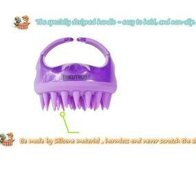 img 3 attached to THKUTRUST Pet Brush: Grooming, Shedding, Bathing, and Massage – Non-Toxic, Easy to Clean, Round-Shaped (Purple)