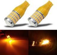 🔶 ibrightstar super bright amber yellow led bulbs – t15 912 w16w 921 with projector for turn signal blinker lights replacement (9-30v) logo