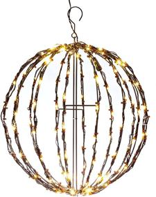 img 4 attached to 🏮 Enhance Your Outdoor Décor with Elf Logic - 16" LED Hanging Light Ball w/ Timer