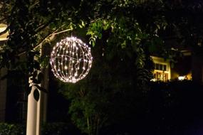 img 1 attached to 🏮 Enhance Your Outdoor Décor with Elf Logic - 16" LED Hanging Light Ball w/ Timer