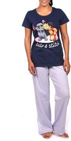 img 3 attached to Disney Womens Stitch Pajamas Purple