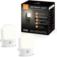 🌙 dimmable led nightlight - specmsky plug in night light with dusk to dawn sensor, adjustable brightness (5000k, 30/60lm), 0.6w wall plug light for hallway, bedroom, kitchen, stairway - pack of 2 логотип