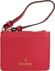 img 4 attached to BRENTANO Saffiano Leather Credit Wristlet Women's Handbags & Wallets in Wristlets