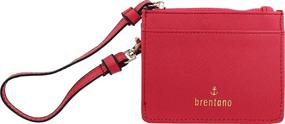 img 3 attached to BRENTANO Saffiano Leather Credit Wristlet Women's Handbags & Wallets in Wristlets