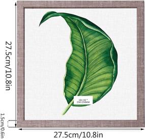 img 2 attached to TERESA'S COLLECTIONS 4 Pack 10x10 Picture Frame Set with Tropical Botanical Green Plant Print for Wall Decor, Square Photo Frame Collage Wall Art Framed - Ideal for Home Decorations