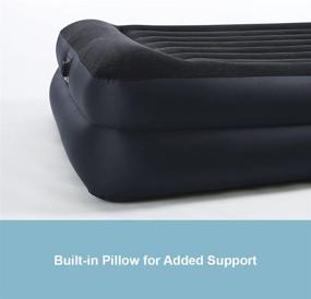 img 2 attached to 🛏️ Intex Twin Raised Airbed with Built-in Pillow and Electric Pump, 16.5" Bed Height