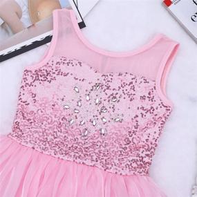 img 1 attached to IEFiEL Sequin Chiffon Leotard Dress for Active Girls' Clothing