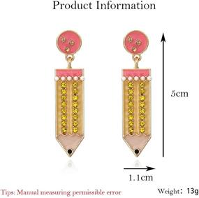 img 2 attached to Серьги-карандаши Учитель Гипоаллергенные украшения